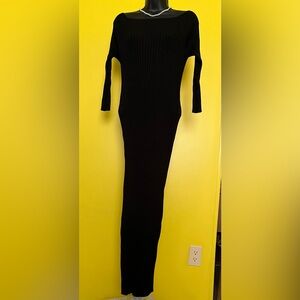 Newport News Black Long Sleeve Dress